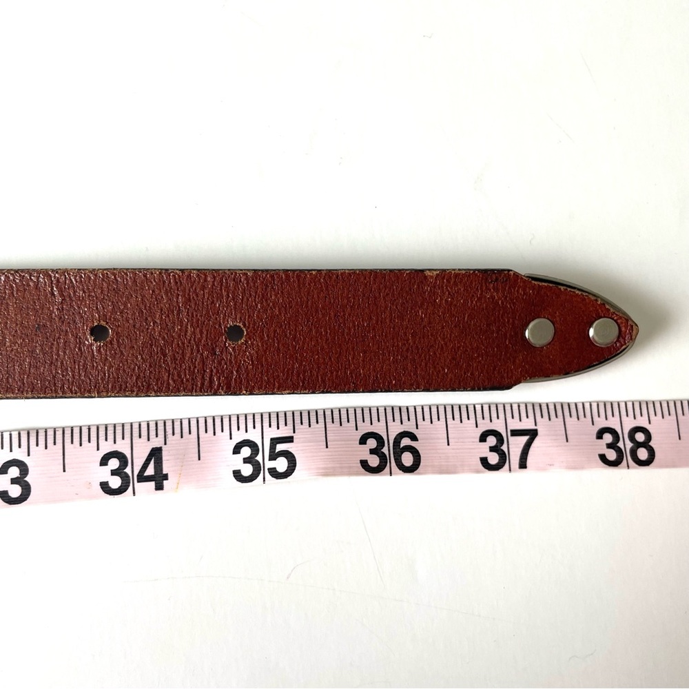 Western Cowgirl Brown Leather Belt Medium - Picture 7 of 8